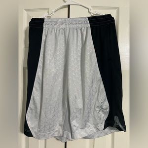 Jordan Dri-Fit shorts, black and white, size large